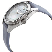 Emporio Armani Valeria Mother of Pearl Dial Blue Leather Strap Watch for Women - AR11032