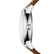 Emporio Armani Luigi Quartz Gray Dial Brown Leather Strap Watch For Men - AR11070