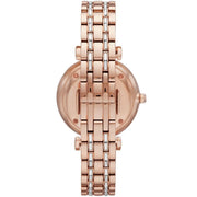 Emporio Armani Gianni T-Bar Mother of Pearl White Dial Two Tone Steel Watch for Women - AR11294