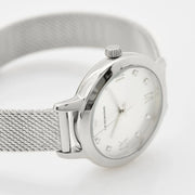 Emporio Armani Cleo Silver Dial Silver Mesh Strap Watch for Women - AR11584