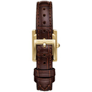 Emporio Armani Gianni T-Bar Brown Dial Brown Leather Strap Watch for Women - AR11705