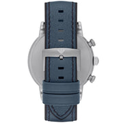 Emporio Armani Luigi XLarge Chronograph Blue Dial Blue Leather Strap Watch for Men - AR1969