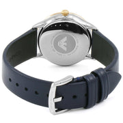 Emporio Armani Alpha XSmall Blue Dial Blue Leather Strap Watch for Women - AR2066