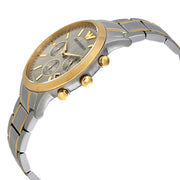 Emporio Armani Renato Chronograph Silver Dial Two Tone Steel Strap Watch For Men - AR11076