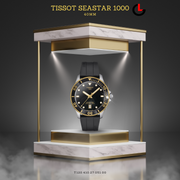 Tissot Seastar 1000 Black Dial Black Rubber Strap Watch For Men - T120.410.27.051.00
