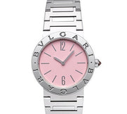 Bvlgari Bvlgari Bvlgari Quartz Pink Dial Silver Steel Strap Watch for Women - BVLGARI103711