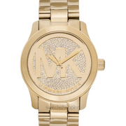 Michael Kors Runway Gold Dial Gold Steel Strap Watch for Women - MK5706