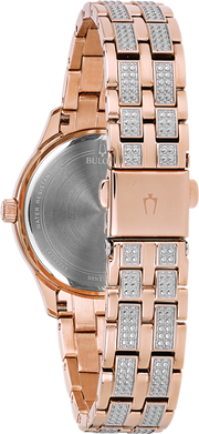 Bulova Crystal Collection Silver Crystals Dial Two Tone Steel Strap Watch for Women - 98L235