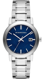 Burberry The City Blue Dial Silver Steel Strap Watch for Men - BU9031