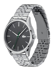 Lacoste Vienna Gray Dial Gray Steel Strap Watch for Men - 2011073T