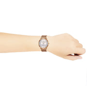 Calvin Klein Minimal White Dial Rose Gold Mesh Bracelet Watch for Men - K3M21626