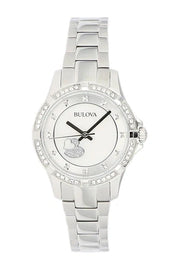 Bulova Crystal Silver Dial Silver Steel Strap Watch for Women - 96L226