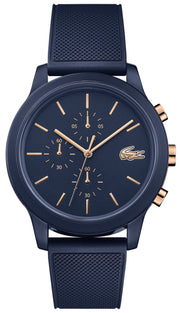 Lacoste 12.12 Blue Dial Blue Silicon Strap Watch for Men - 2011013