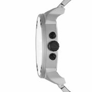 Diesel Mr. Daddy Chronograph Silver Dial Silver Steel Strap Watch For Men - DZ7421