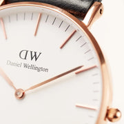 Daniel Wellington Classic Bayswater White Dial Navy Blue NATO Strap Watch For Women - DW00100279