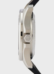 Philipp Plein High-Conic Automatic Silver Dial Black Silicone Strap Watch For Men- PWRAA0123