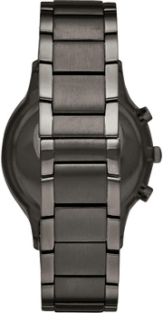 Emporio Armani Renato Chronograph Blue Dial Grey Steel Strap Watch For Men - A11215