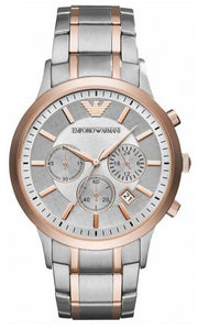 Emporio Armani Renato Gray Dial Gray Steel Strap Watch For Men - AR11077