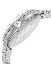 Emporio Armani Aviator Skeleton Blue Dial Silver Mesh Bracelet Watch For Men - AR60024