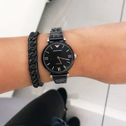 Emporio Armani Ceramica Black Dial Black Ceramic Strap Watch For Women - AR1487