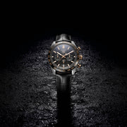 Tag Heuer Carrera Chronograph Black Dial Black Leather Strap Watch for Men - CBN2A5A.FC6481