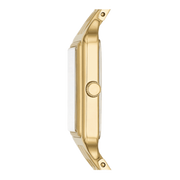 Fossil Raquel Three Hand Date White Dial Gold Steel Strap Watch For Women - ES5220