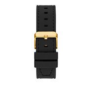 Guess Headliner Multifunction Green Dial Black Silicone Strap Watch For Men - GW0571G3
