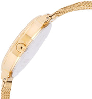 Guess Chiffon Gold Dial Gold Mesh Bracelet Watch For Women - W1083L2