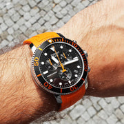 Tissot Seastar 1000 Chronograph Black Dial Orange Rubber Strap Watch For Men - T120.417.17.051.01