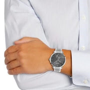 Hugo Boss Oxygen Chronograph Grey Dial Silver Steel Strap Watch for Men - 1513596