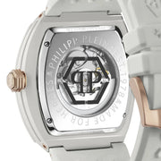 Philipp Plein The Skeleton White Dial White Silicone Strap Watch for Men - PWVBA0123