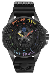 Philipp Plein The Skull Black Dial Black Silicone Strap Watch for Men - PWAAA0621