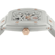 Philipp Plein The Skeleton White Dial White Silicone Strap Watch for Men - PWVBA0123