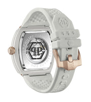 Philipp Plein The Skeleton White Dial White Silicone Strap Watch for Men - PWVBA0123