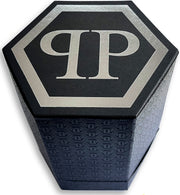 Philipp Plein Hexagon Phantom Black Dial Black Silicone Strap Watch For Men- PWPUA0424