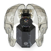 Philipp Plein The Skull Black Dial Black Silicone Strap Watch For Men - PWAAA1121