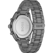 Hugo Boss Grand Prix Chronograph Green Dial Gunmetal Grey Steel Strap Watch for Men - 1514228