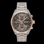 Hugo Boss Grand Prix Chronograph Grey Dial Two Tone Steel Strap Watch for Men - 1514252