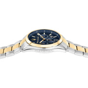 Maserati Attrazione Chronograph Blue Dial Two Tone Steel Strap Watch for Men - R8853151008