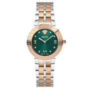 Versace Daphnis Analog Green Dial Two Tone Steel Strap Watch for Women - VEOCA0224