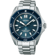 Seiko Prospex Polygonal Divers Automatic Blue Dial Silver Steel Strap Watch for Men - SPB483J1