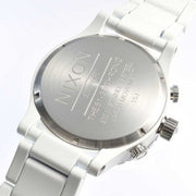 Nixon 51-30 Chronograph White Dial White Steel Strap Watch for Men - A083-1255