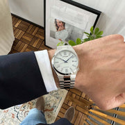 Citizen Tsuyosa Automatic White Dial Silver Steel Strap Watch for Men - NJ0159-86A