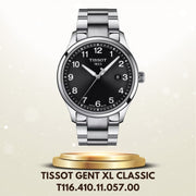 Tissot T-Sport Gent XL Black Dial Silver Steel Strap Watch for Men - T116.410.11.057.00