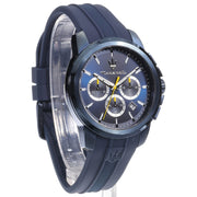 Maserati Successo Chronograph Blue Dial Blue Rubber Strap Watch for Men - R8871621044