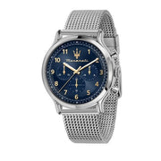 Maserati Epoca Limited Edition Chronograph Blue Dial Silver Mesh Strap Watch for Men - R8873618022