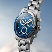 Tissot PR516 Chronograph Blue Dial Silver Steel Strap Watch for Men - T149.417.11.041.00