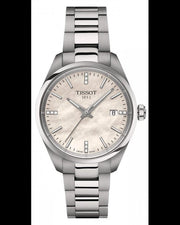 Tissot PR 100 Diamonds Mother of Pearl Dial Silver Steel Strap Watch for Women - T150.210.11.116.00