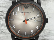 Emporio Armani Luigi Gray Dial Black Silicon Strap Watch for Men - AR11176