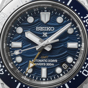 Seiko Prospex 1968 Heritage Divers GMT The Great Wave Limited Edition Blue Dial Silver Steel Strap Watch for Men - SPB509J1